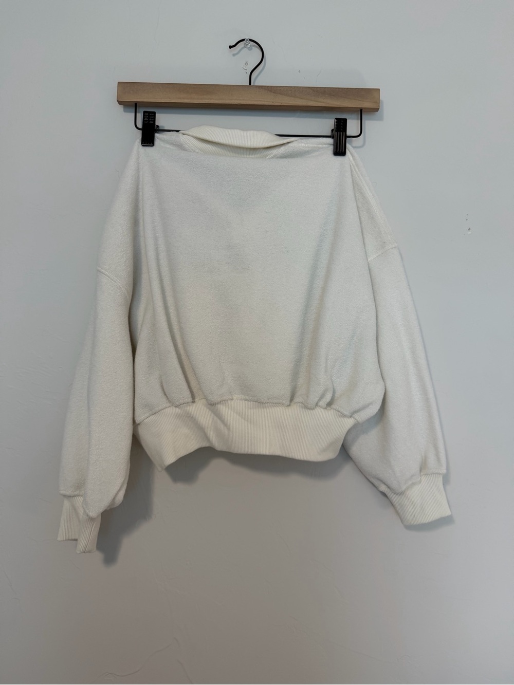 NEW Nike kidsgirls Cream Quarter-Zip Fleece Cropped Pullover size small - Picture 5 of 7